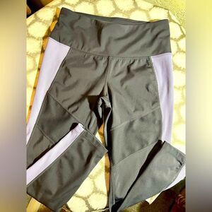 Leggings black and purple by Tangerine, M, athletic leggings, no pockets